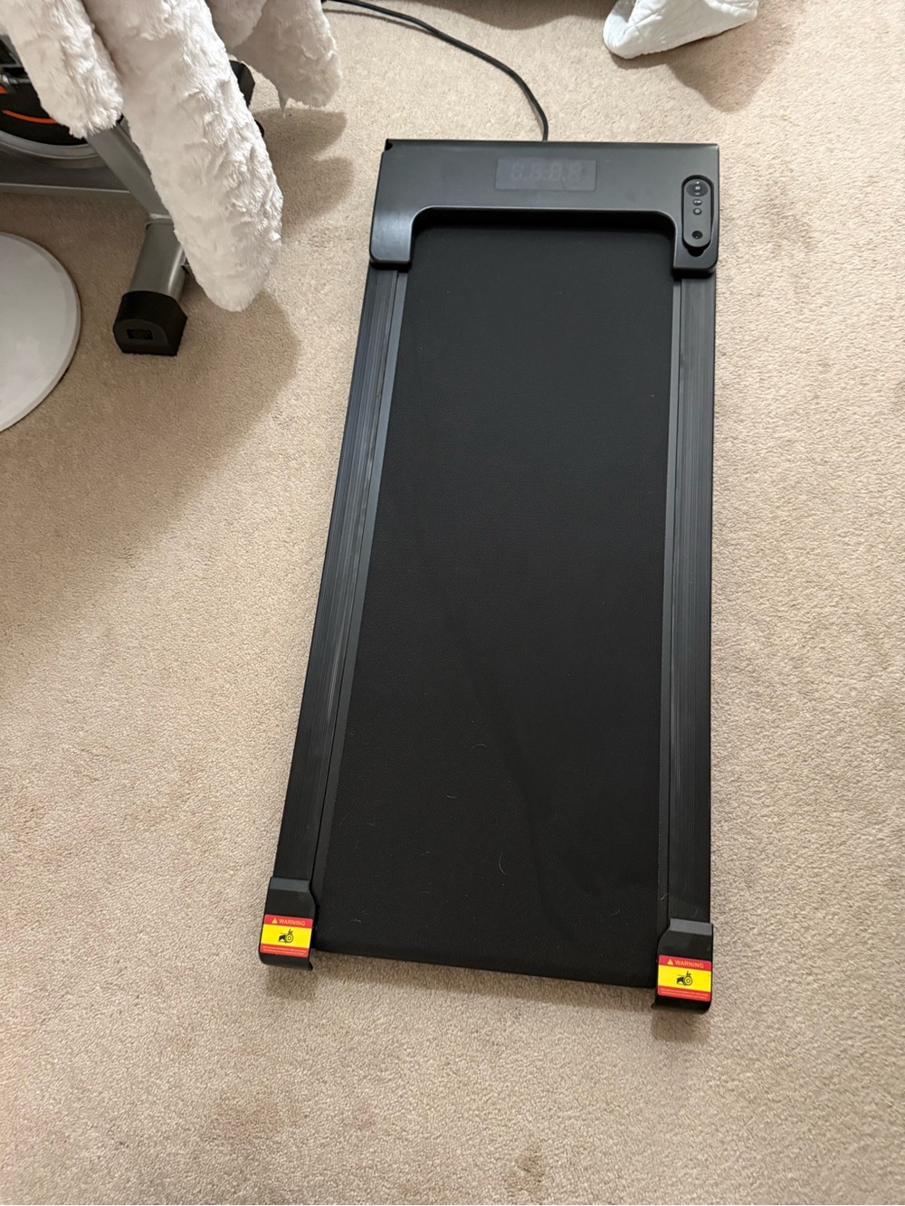 Black Under-Desk Treadmill - Compact Walking Pad